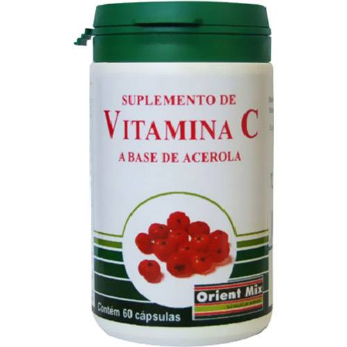Vitamina C - Base de Acerola - 60 Cápsulas - Orient Mix
