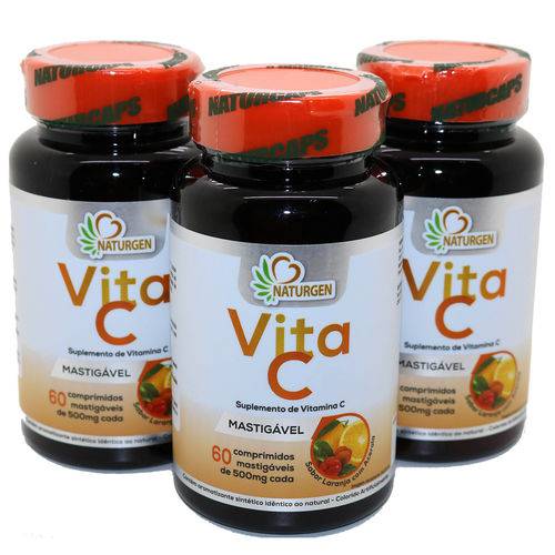 3 Vitamina C Vita C 60 Comprimidos - 6 Meses