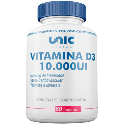 Vitamina D3 10.000ui 60cáps Unicpharma