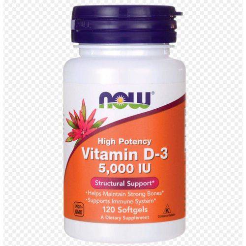 Vitamina D3 5,000 Iu (120 Caps) - Now Foods