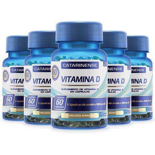 Vitamina D - 5 Un de 60 Cápsulas - Catarinense