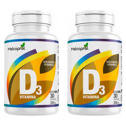 Vitamina D3 250mg - 2 Un de 30 Cápsulas - Melcoprol