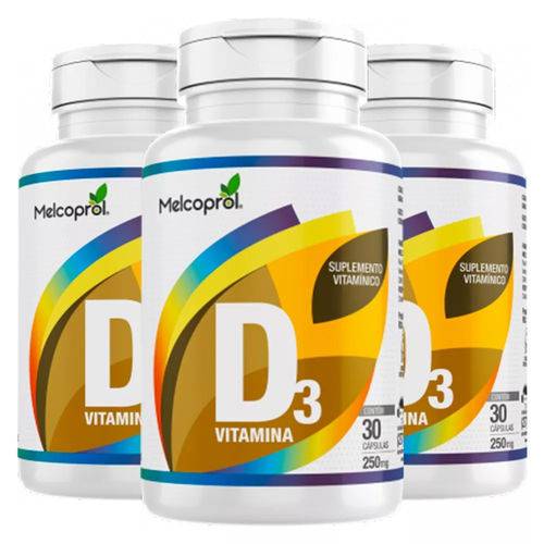 Vitamina D3 250mg - 3x 30 Cápsulas - Melcoprol