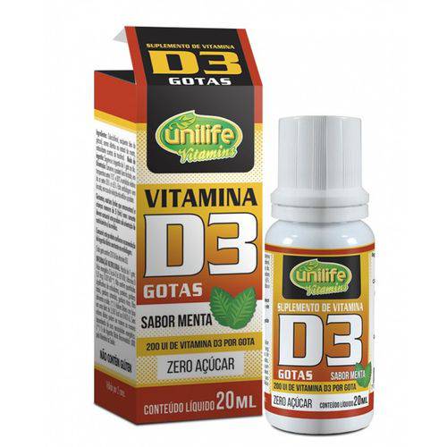 Vitamina D3 em Gotas 20ml Unilife