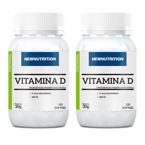 Vitamina D - 2 Un de 120 Cápsulas - NewNutrition