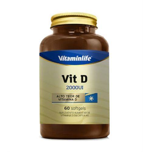 Vitamina D - Vit D 2000ui (500mg) 60 Cáps - Vitaminlife