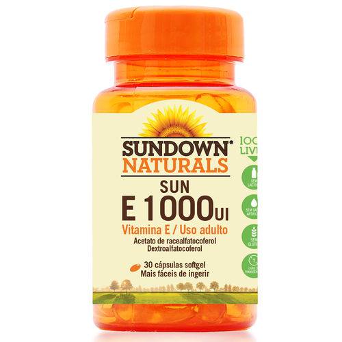 Vitamina e 1000 Ui Sundown 30 Cápsulas