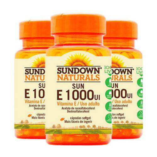 Vitamina e 1000 UI - 3 Un de 50 Cápsulas - Sundown