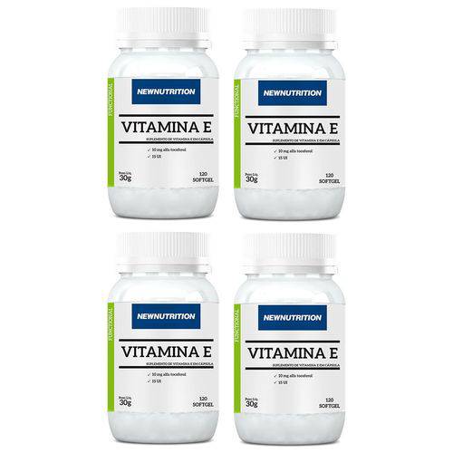 Vitamina e Alfa Tocoferol - 4 Un de 120 Cápsulas - NewNutrition