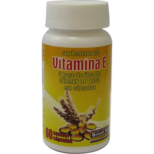 Vitamina e - Base de Óleo de Germe de Trigo - 60 Cápsulas - Orient Mix