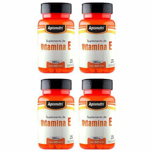 Vitamina e (Tocoferol) - 4 Un de 60 Cápsulas - Apisnutri