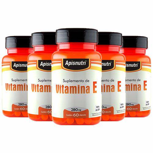 Vitamina e (Tocoferol) - 5 Un de 60 Cápsulas - Apisnutri