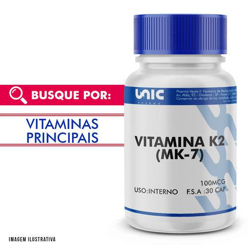 Vitamina K2 100mcg 30 Caps