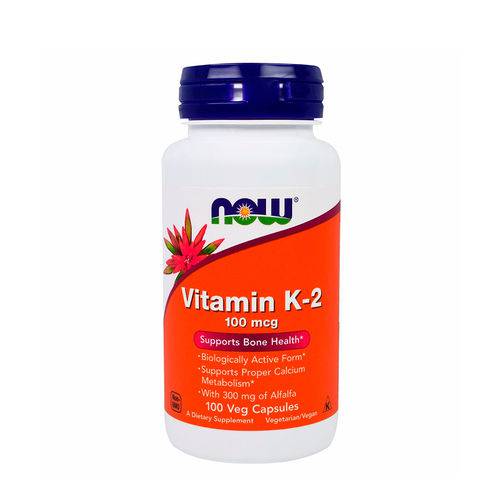 Vitamina K2 100mcg (100 Cápsulas Veganas) Now Foods