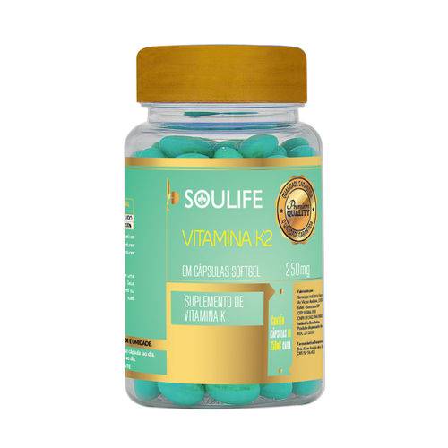 Vitamina K2 250mg - 30 Cáps - Soulife