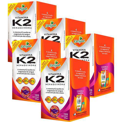Vitamina K2 Menaquinona - 5 Un de 120 Cápsulas - Katigua