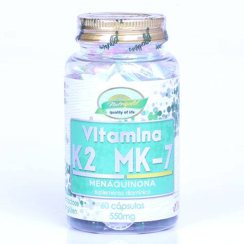Vitamina K2 Menaquinona (550mg) 60 Cápsulas - Nutrigold