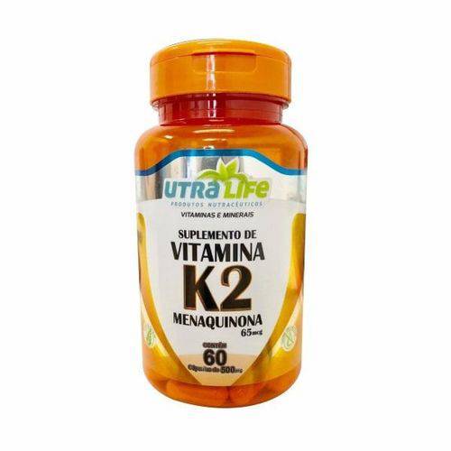 Vitamina K2 Menaquinona - 60 Cápsulas - UtraLife