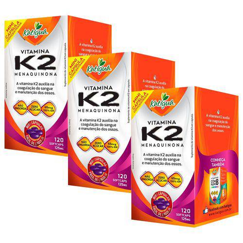 Vitamina K2 Menaquinona - 3 Un de 120 Cápsulas - Katigua