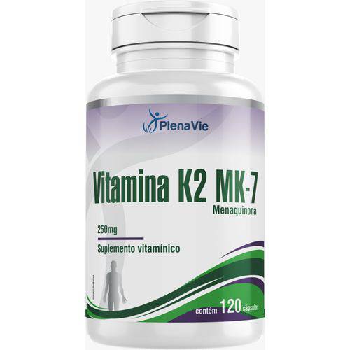 Vitamina K2 Mk-7 Menaquinona - Frasco Econômico 120 Cápsulas - Plenavie