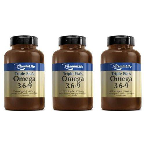 Vitaminlife Triple Efa''s Omega 3,6,9 1000mg C/120 (kit C/03)