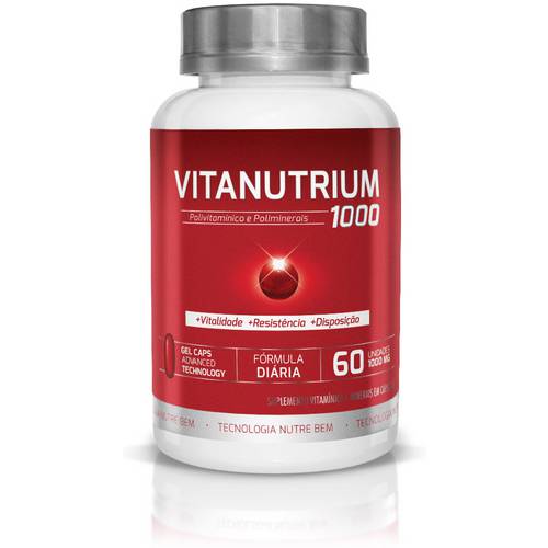 Vitanutrium 1.000 - Polivitamínico e Poliminerais 1000mg - 60 Gel Caps