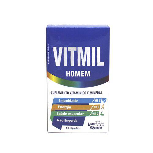 Vitmil Homem - Estimulante Masc e Repositor de Vitaminas