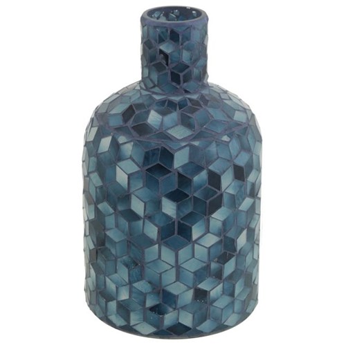 Vitree Vaso 25 Cm Azul Escuro/multicor