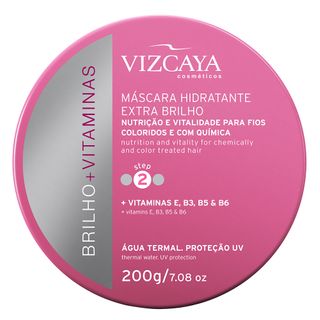 Vizcaya Brilho + Vitaminas Extra Brilho - Máscara Hidratante 200g