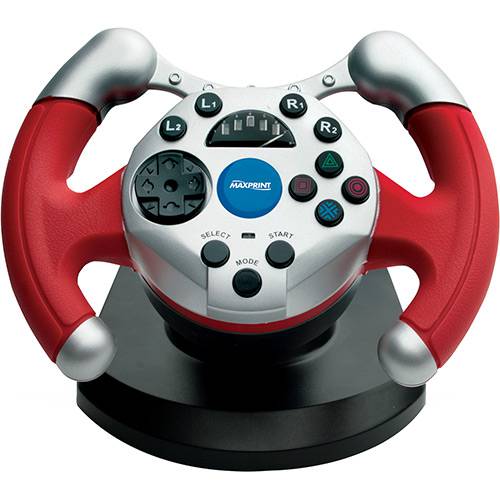 Volante Dual Shock Racing P/ PS2 - Maxprint