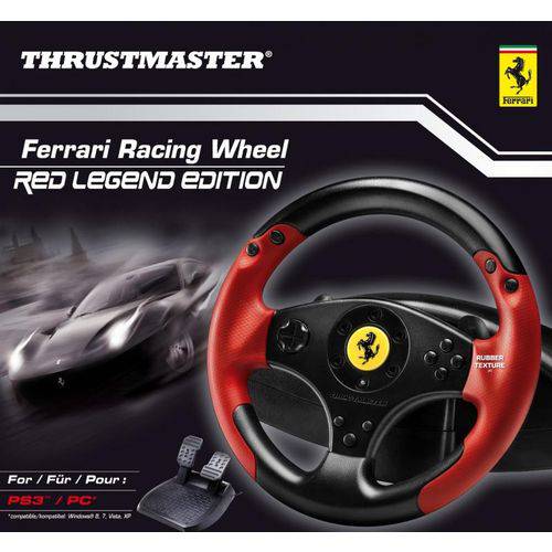 Volante Thrustmaster Ferrari Racing Edição Red Legend para PS3 e Pc