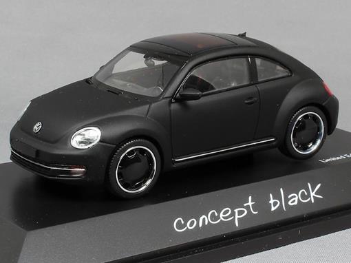 Volkswagen: Beetle - "Concept Black" - Preto Fosco - 1:43 - Schuco 450747300