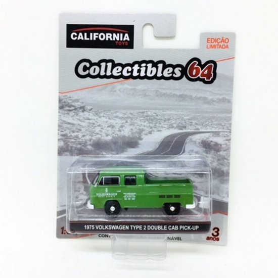 Volkswagen Type 2 Double Cab Pickup 1975 1:64 California Toys