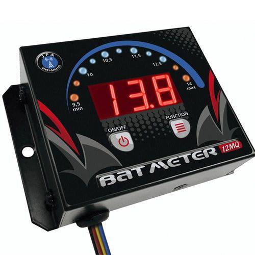 Voltimetro Bat Meter Microcontrolado Vermelho 12mq Jfa