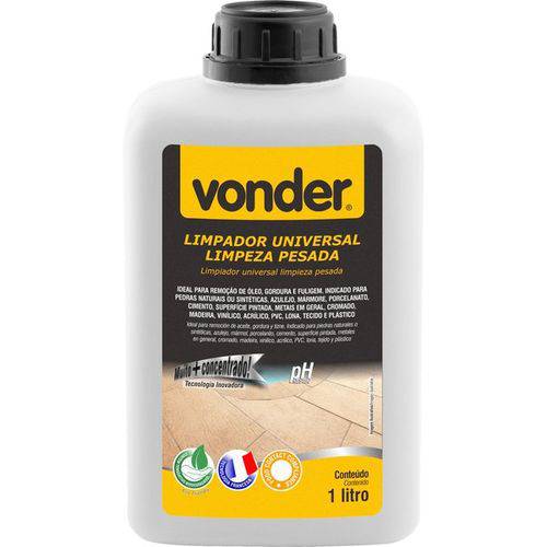 Vonder - Limpador Universal Limpeza Pesada, Biodegradável, 1 Litro