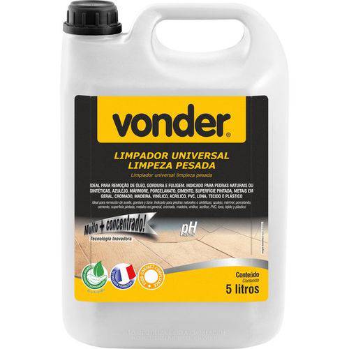 Vonder - Limpador Universal Limpeza Pesada, Biodegradável, 5 Litros