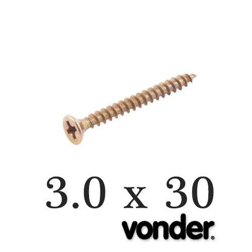 Vonder - Parafuso P/ Madeira 3,0 X 30 Chipboard (500 Pçs)