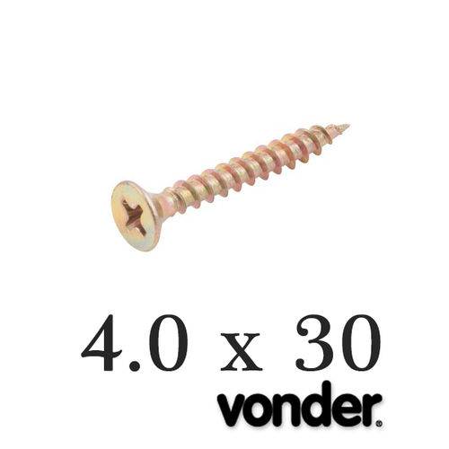Vonder - Parafuso P/ Madeira 4,0 X 30 Chipboard (500 Pçs)