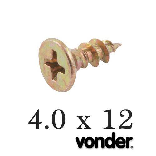 Vonder - Parafuso P/ Madeira 4,0 X 12 Chipboard (500 Pçs)