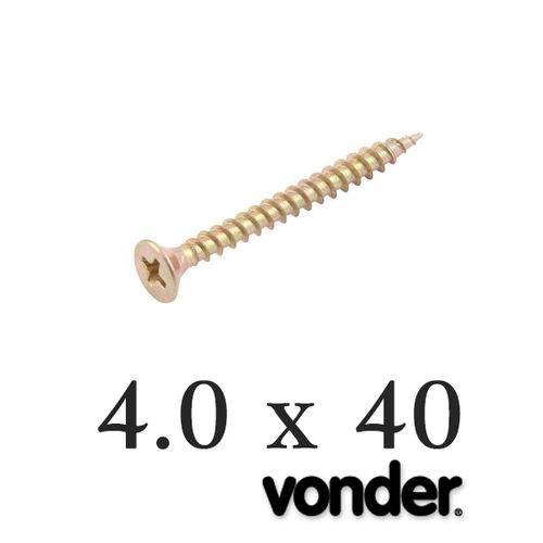 Vonder - Parafuso P/ Madeira 4,0 X 40 Chipboard (500 Pçs)