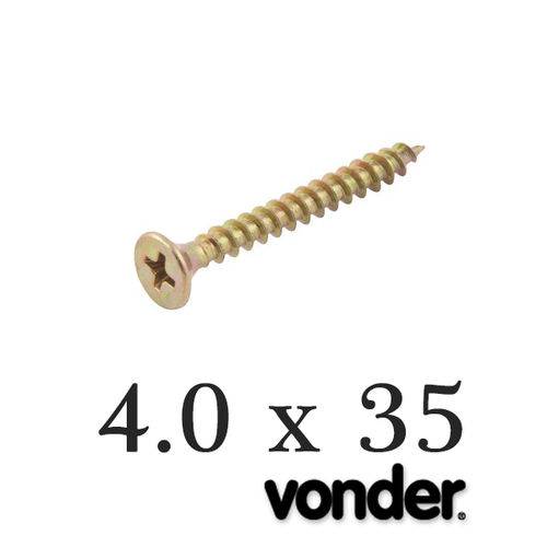Vonder - Parafuso P/ Madeira 4,0 X 35 Chipboard (500 Pçs)