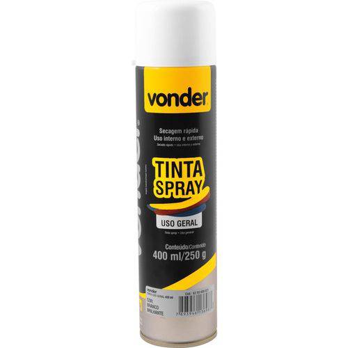 Vonder - Tinta em Spray Branca, Brilhante, com 400 Ml