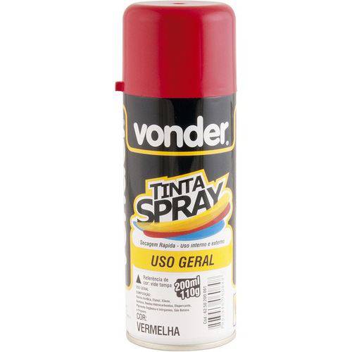 Vonder - Tinta em Spray Vermelha, com 200 Ml