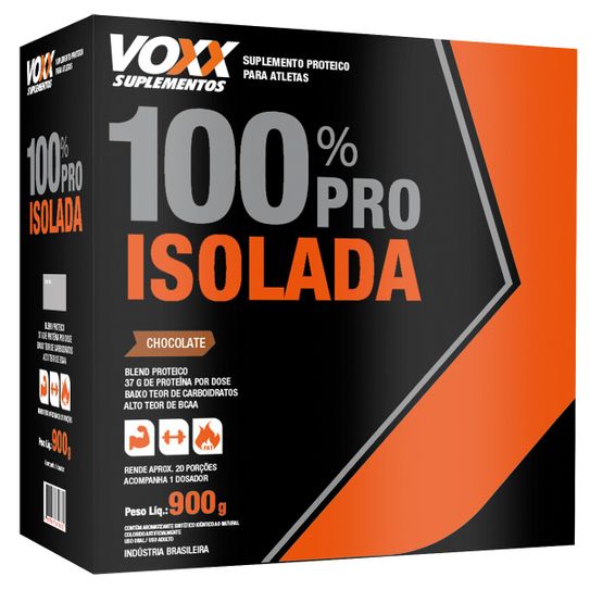 Voxx 100% Pro Whey Isolada Sabor Chocolate 900g