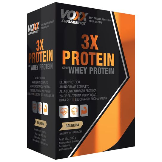 Voxx 3x Protein Sabor Baunilha 300g
