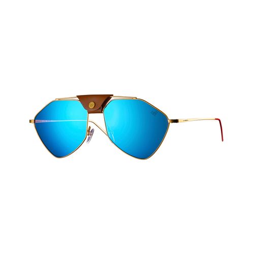 Vysen Letec 3B Ouro Lentes Espelhado Azul - Oculos de Sol