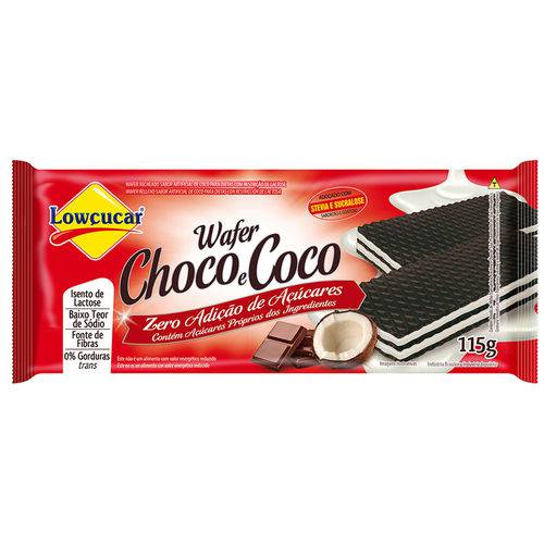Wafer Chocolate com Côco Zero Açúcar Lowçucar 115g