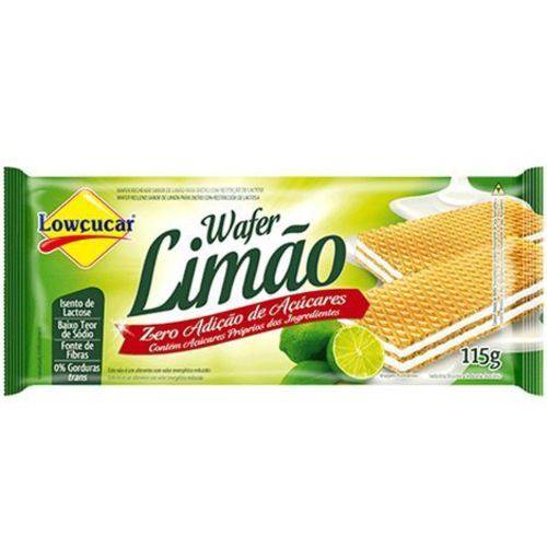 Wafer Limão Zero Açúcar 115g Lowcucar
