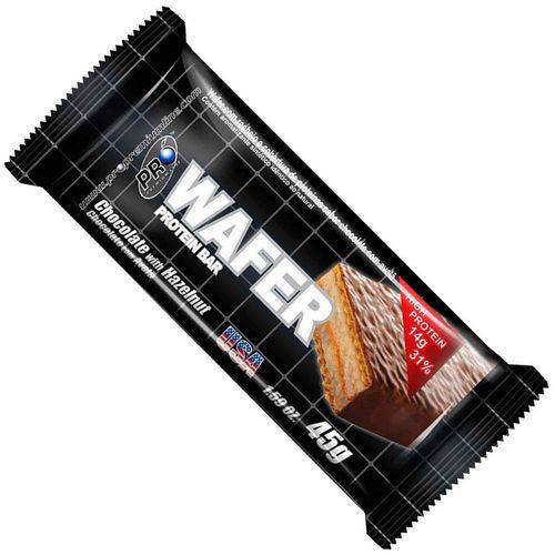 Wafer Protein Bar - Chocolate com Avelã - Caixa com 12 Unidades de 45g Cada - Probiótica