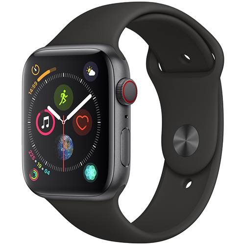 Watch Series 4 Gps + Cellular 44mm Space Grey Aluminium Case With Black Sport Band